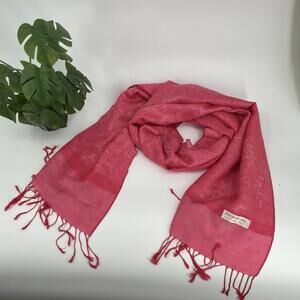 PASHMINA Bubblegum Pink Tassel Scarf Shawl Wrap Women's Silk